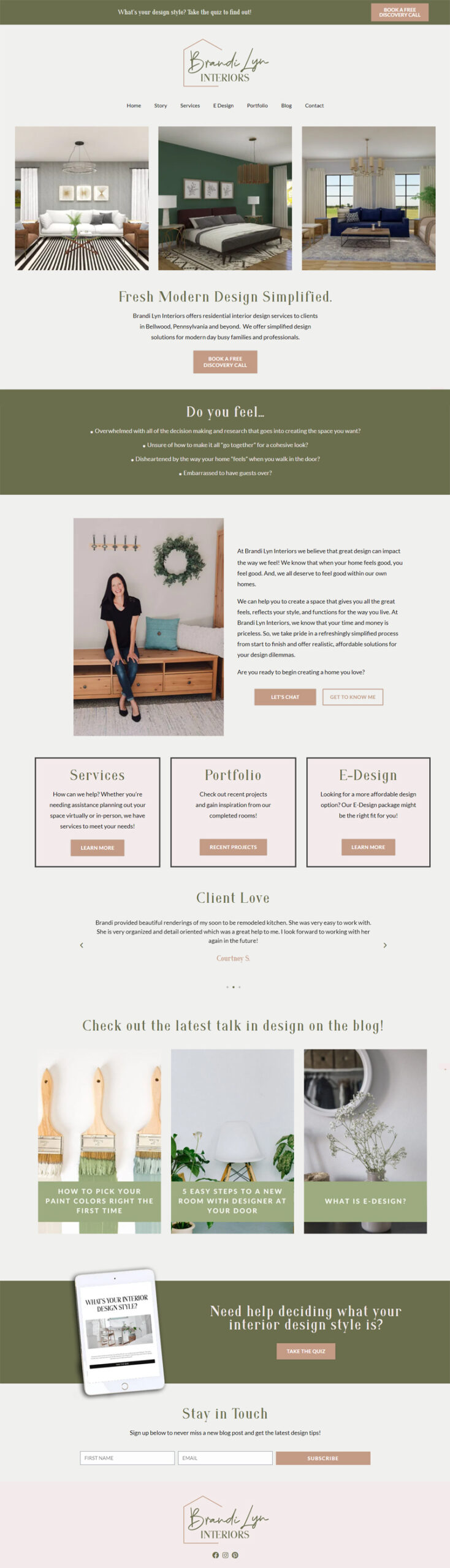 Website Case Study: Brandi Snowberger - Arianna Vernier Design